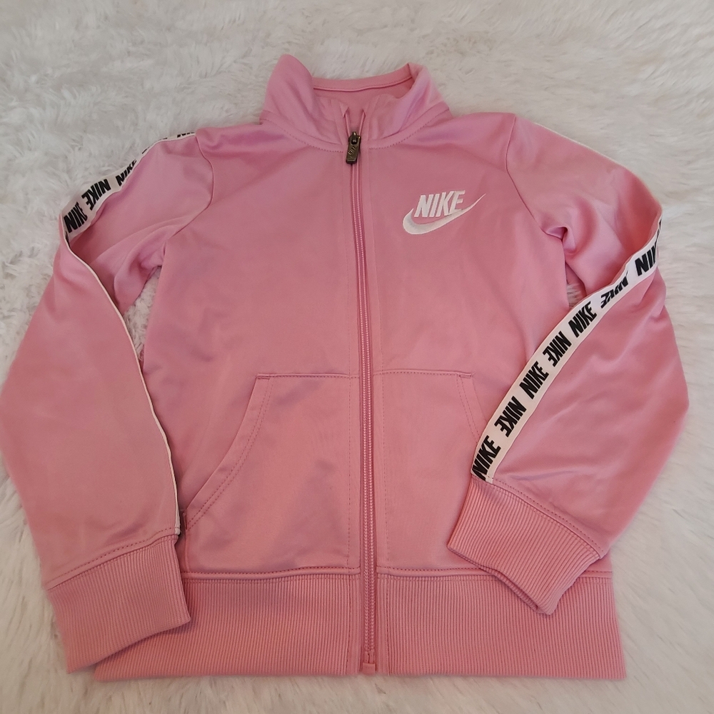 Nike Sz 5-6 Girls Zip Up Jacket Pink